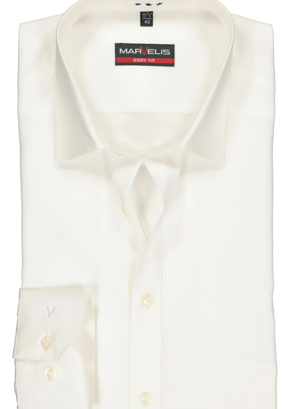 MARVELIS body fit overhemd, beige