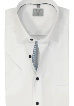 MARVELIS comfort fit overhemd, korte mouw, popeline, wit