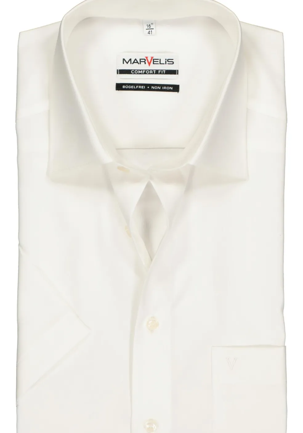 MARVELIS comfort fit overhemd, korte mouw, beige