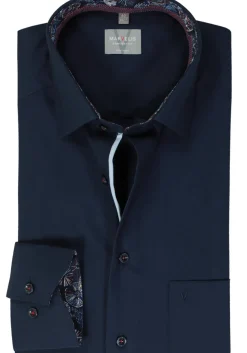MARVELIS comfort fit overhemd, popeline, donkerblauw