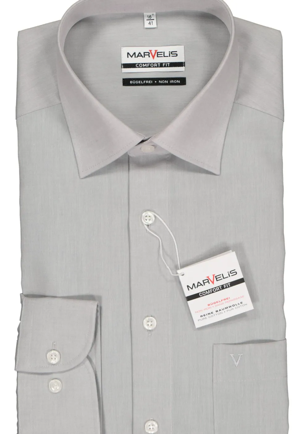 MARVELIS comfort fit overhemd, grijs