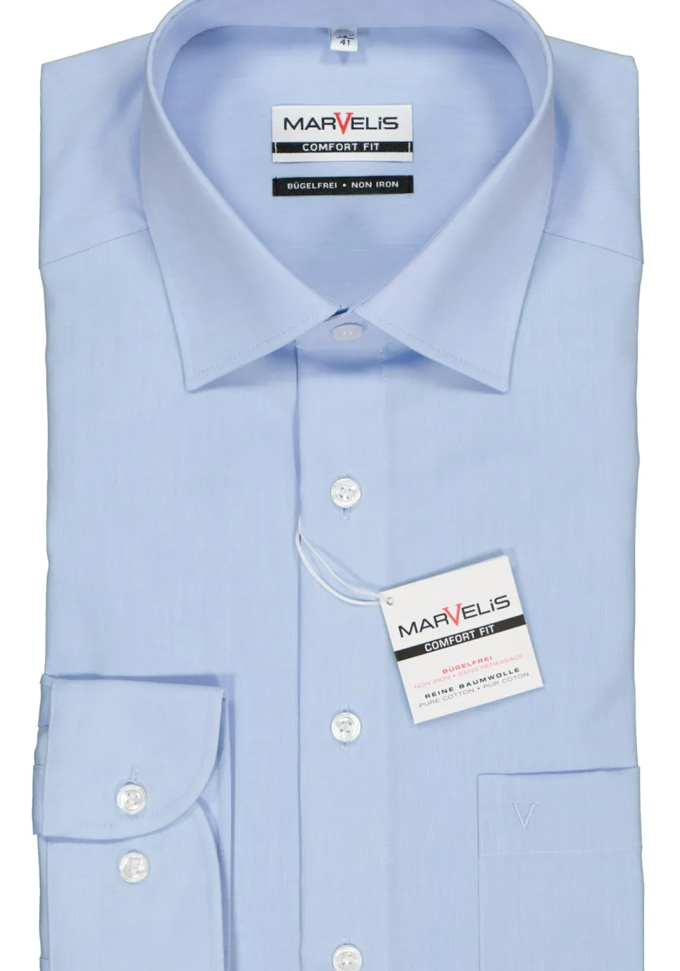 MARVELIS comfort fit overhemd, lichtblauw