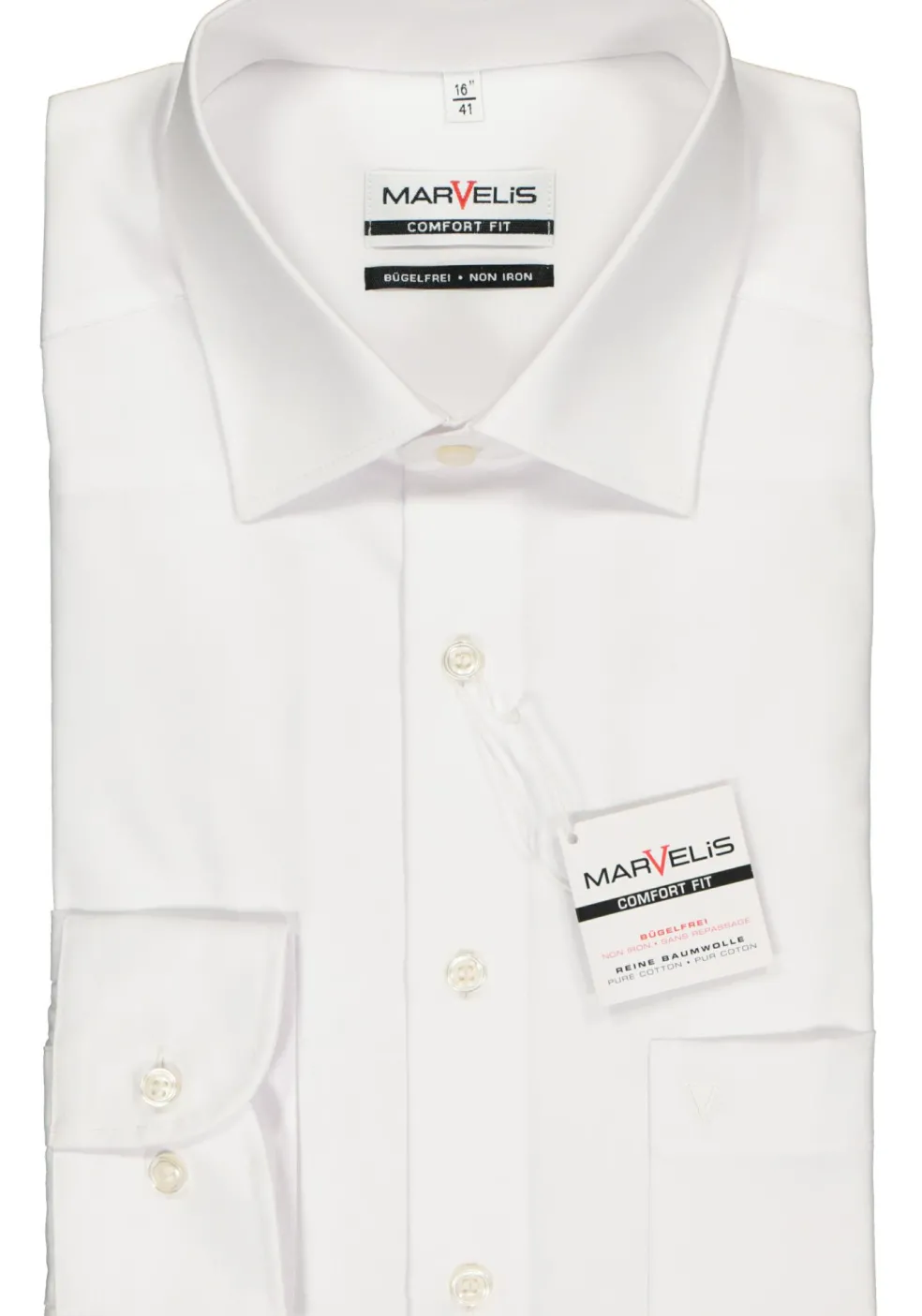 MARVELIS comfort fit overhemd, wit