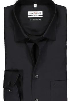MARVELIS comfort fit overhemd, zwart