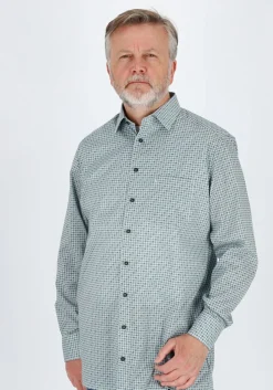 MARVELIS modern fit overhemd, popeline, groen dessin