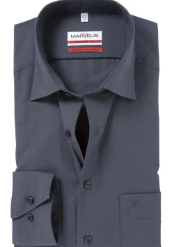 MARVELIS modern fit overhemd, antraciet grijs