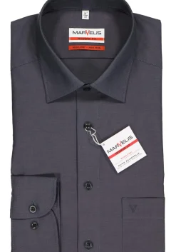 MARVELIS modern fit overhemd, antraciet grijs