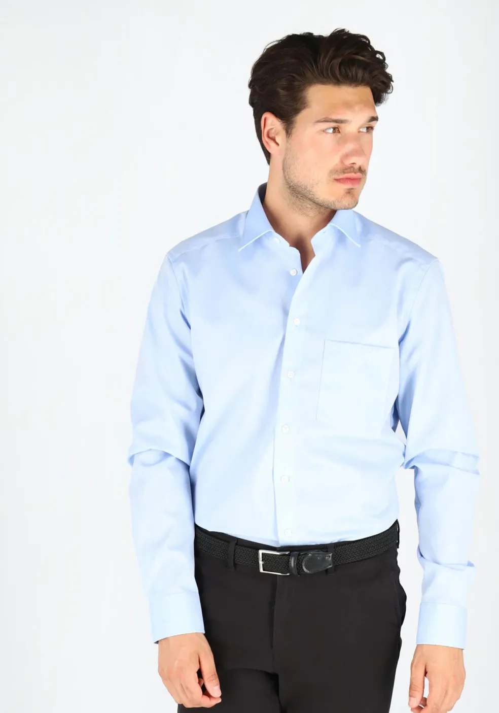 MARVELIS modern fit overhemd, mouwlengte 7, lichtblauw