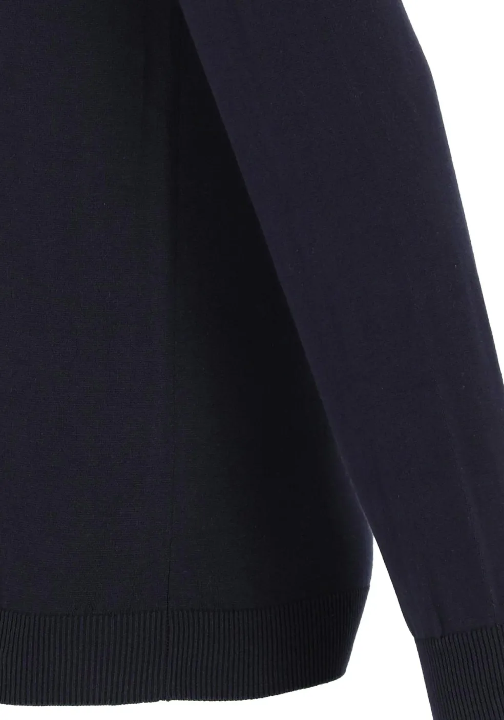 MARVELIS modern fit trui katoen, O-hals, marine blauw