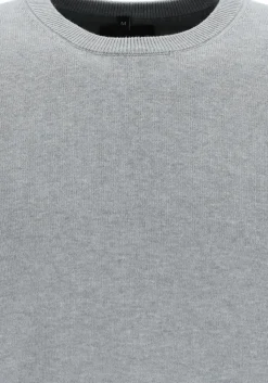 MARVELIS modern fit trui katoen, O-hals, grijs