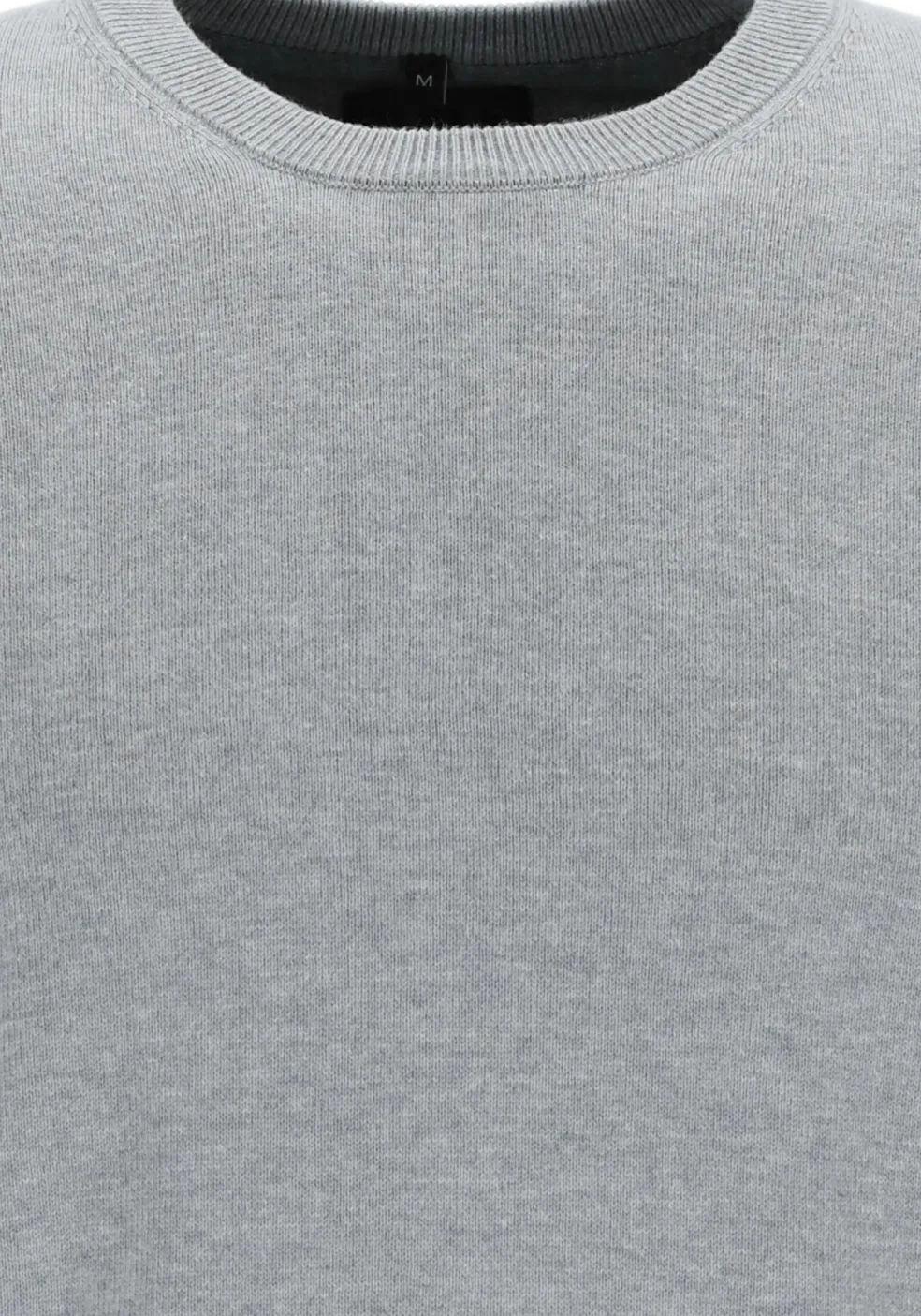 MARVELIS modern fit trui katoen, O-hals, grijs