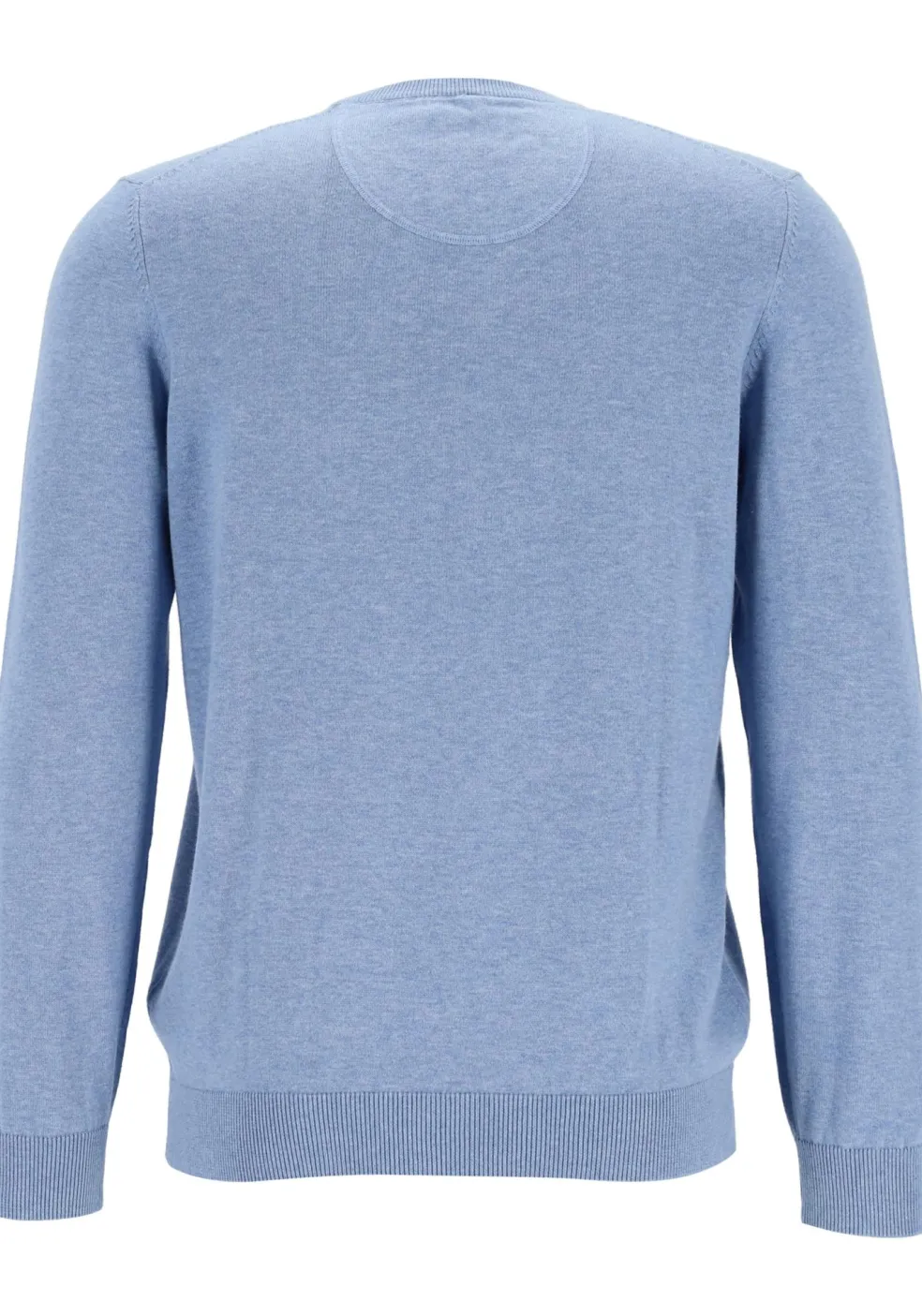 MARVELIS modern fit trui katoen, O-hals, lichtblauw