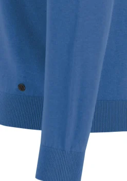 MARVELIS modern fit trui katoen, V-hals, jeansblauw