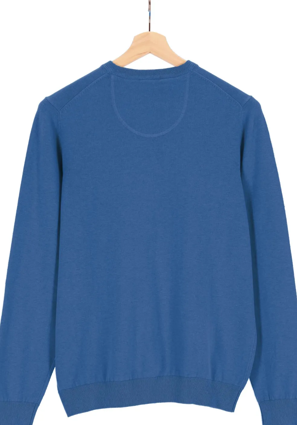MARVELIS modern fit trui katoen, V-hals, jeansblauw