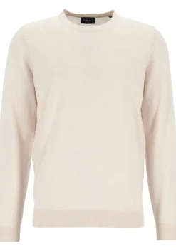 MARVELIS modern fit trui wol, O-hals, offwhite