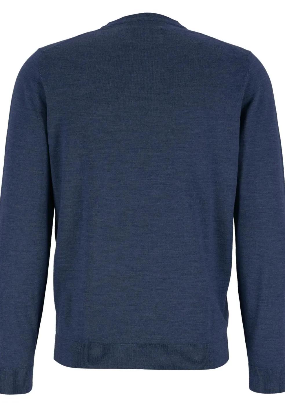 MARVELIS modern fit trui wol, O-hals, rookblauw