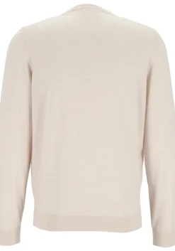 MARVELIS modern fit trui wol, V-hals, offwhite