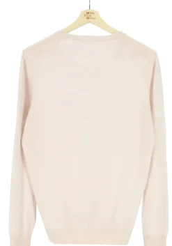 MARVELIS modern fit trui wol, V-hals, offwhite