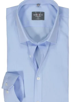 MARVELIS super slim fit overhemd, popeline, lichtblauw