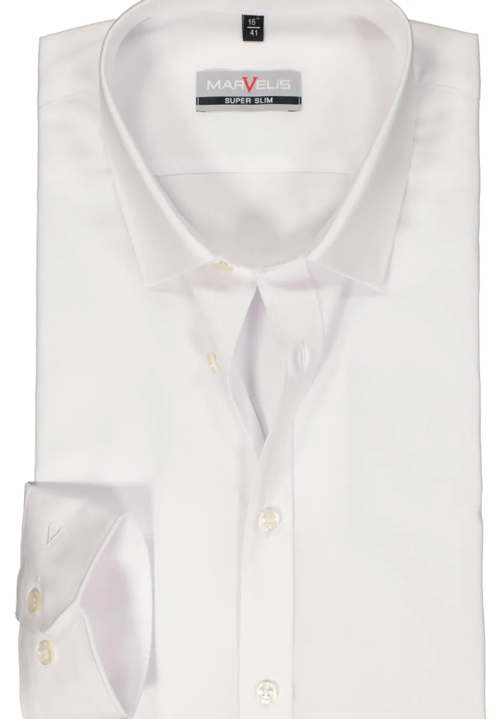 MARVELIS super slim fit overhemd, popeline, wit