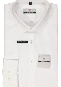 MARVELIS super slim fit overhemd, popeline, wit
