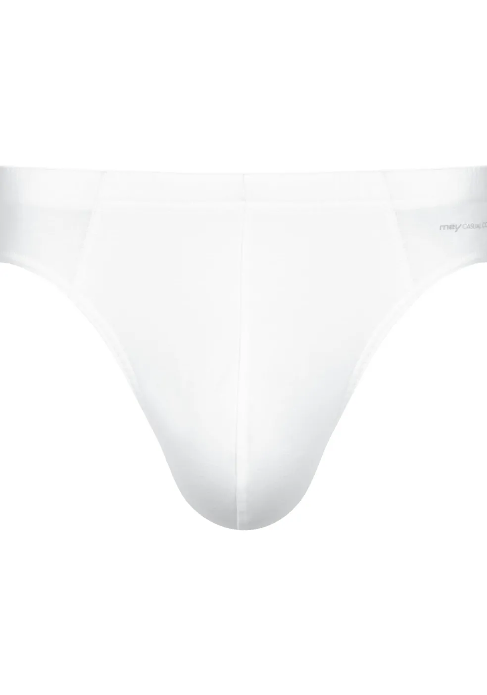 Mey Casual Cotton high-leg briefs (1-pack), heren slip hoge beenuitsnijding, wit
