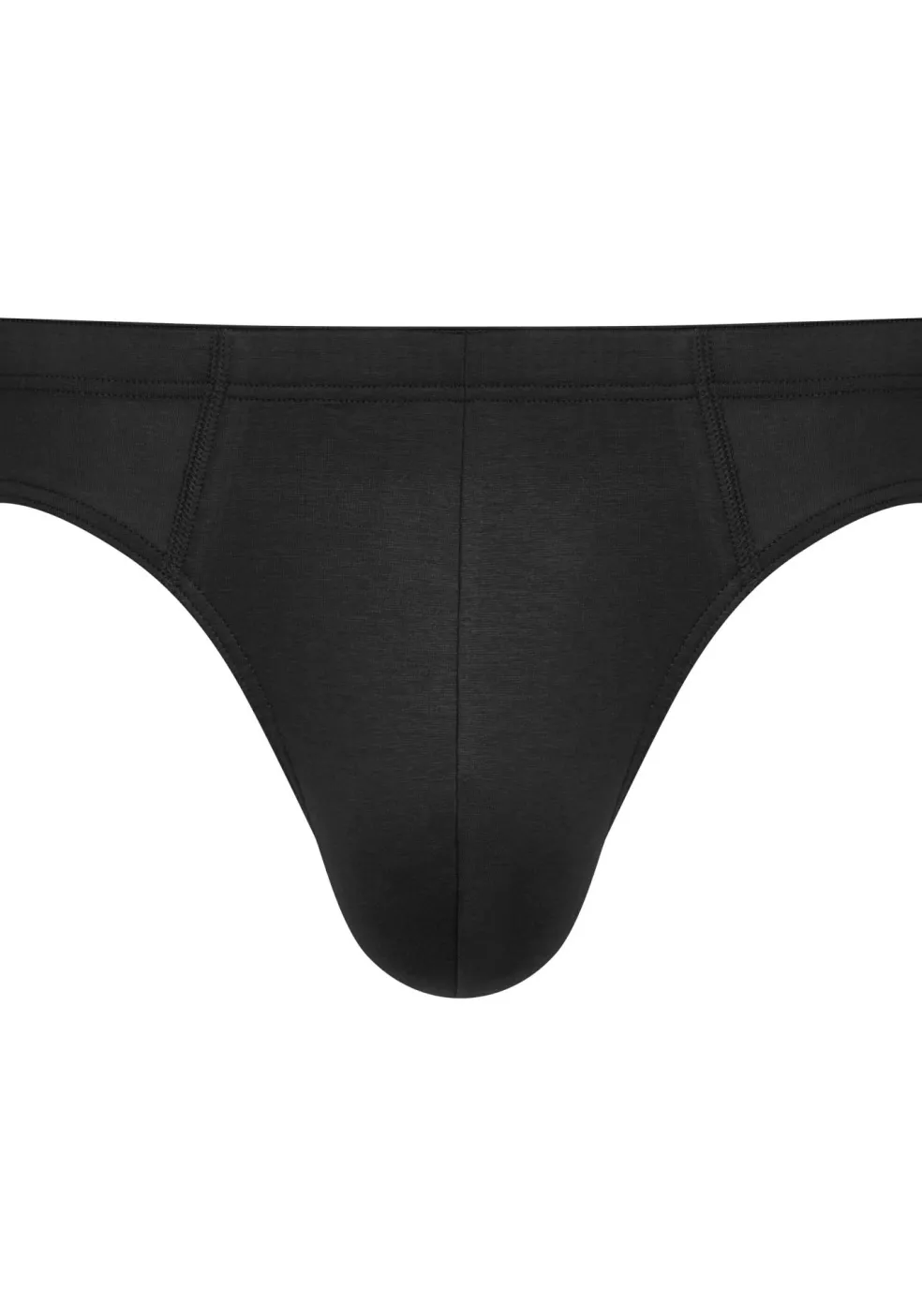 Mey Casual Cotton high-leg briefs (1-pack), heren slip hoge beenuitsnijding, zwart