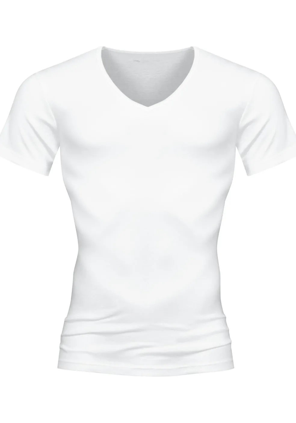 Mey Casual Cotton T-shirt (1-pack), heren T-shirt V-hals, wit