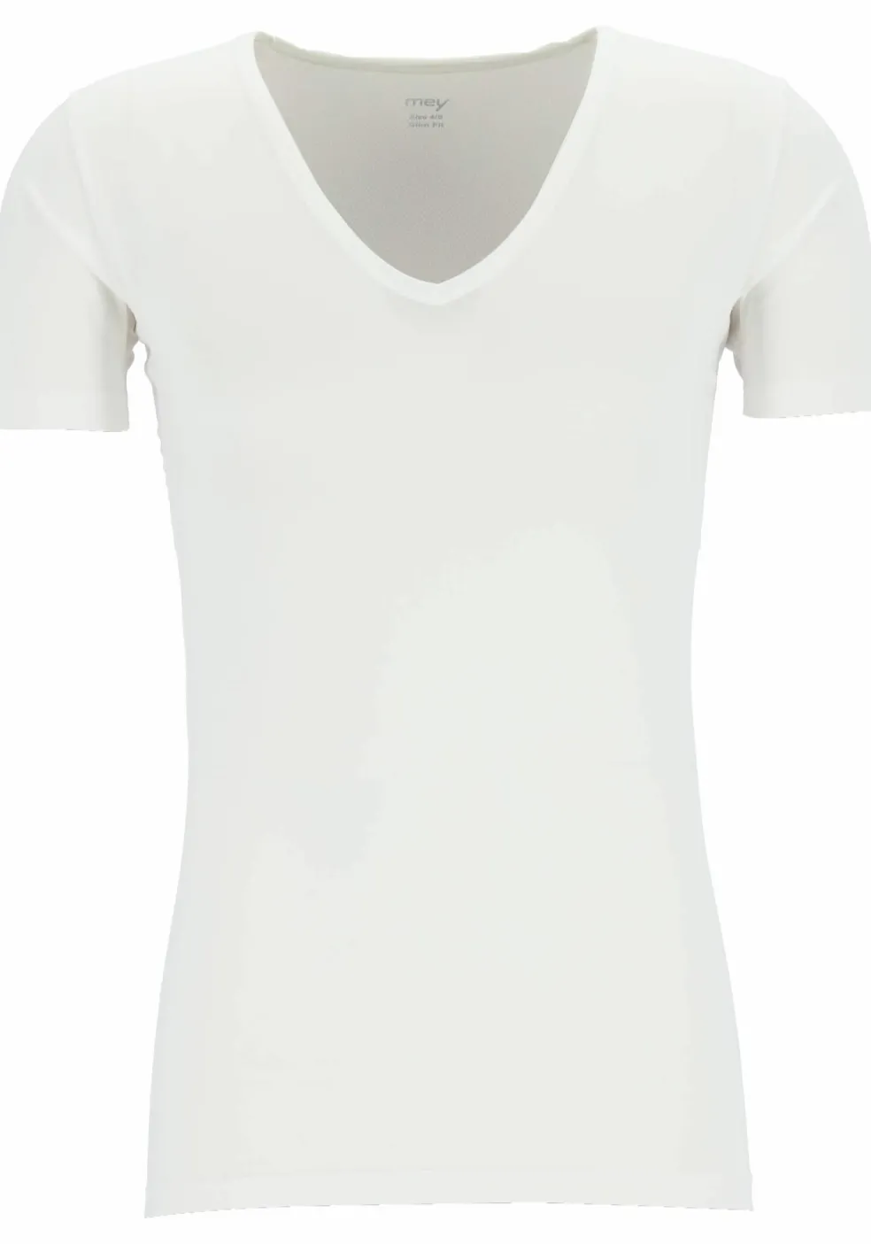 Mey Dry Cotton functional T-shirt (1-pack), heren T-shirt slim fit diepe V-hals, wit