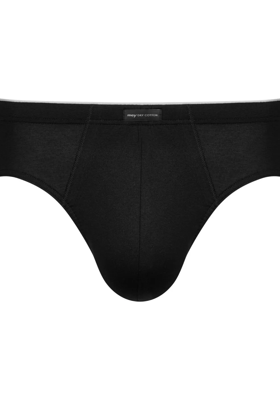 Mey Dry Cotton high-leg briefs (1-pack), heren slip hoge beenuitsnijding, zwart