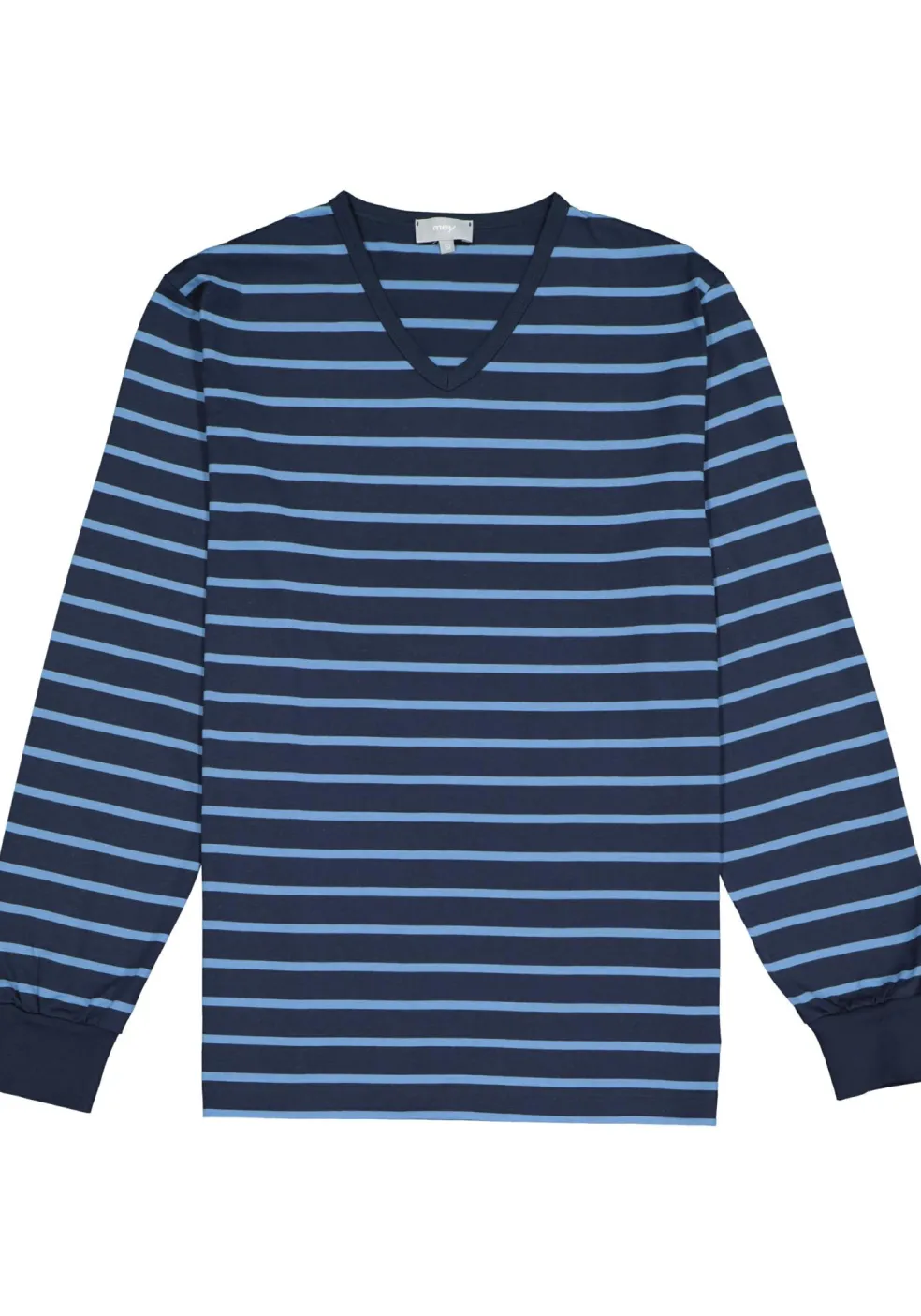 Mey heren pyjama Stratford, blauw gestreept