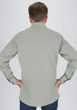 Michaelis slim fit heren overhemd, popeline, groen