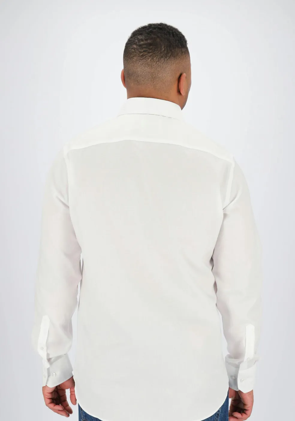 Michaelis slim fit overhemd, Oxford, wit