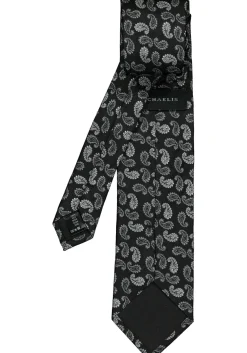 Michaelis stropdas, zwart paisley dessin