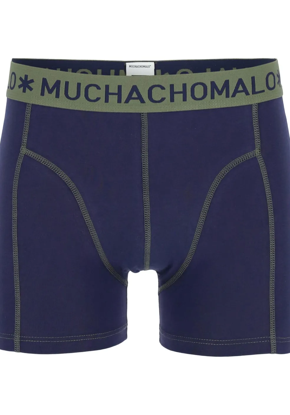 Muchachomalo boxershorts (2-pack), heren boxers normale lengte, blauw en olijfgroen