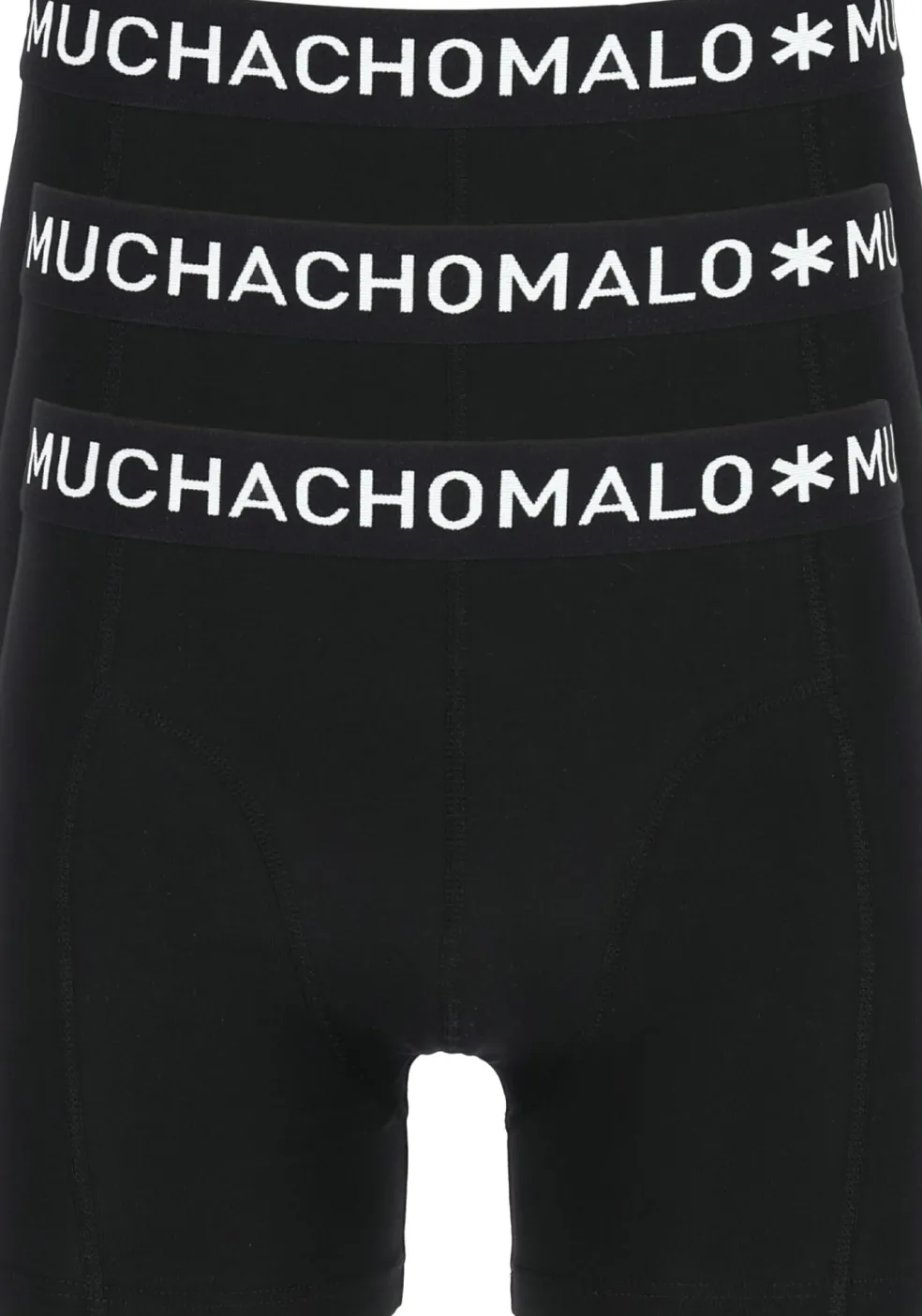 Muchachomalo boxershorts (3-pack), heren boxers normale lengte, zwart