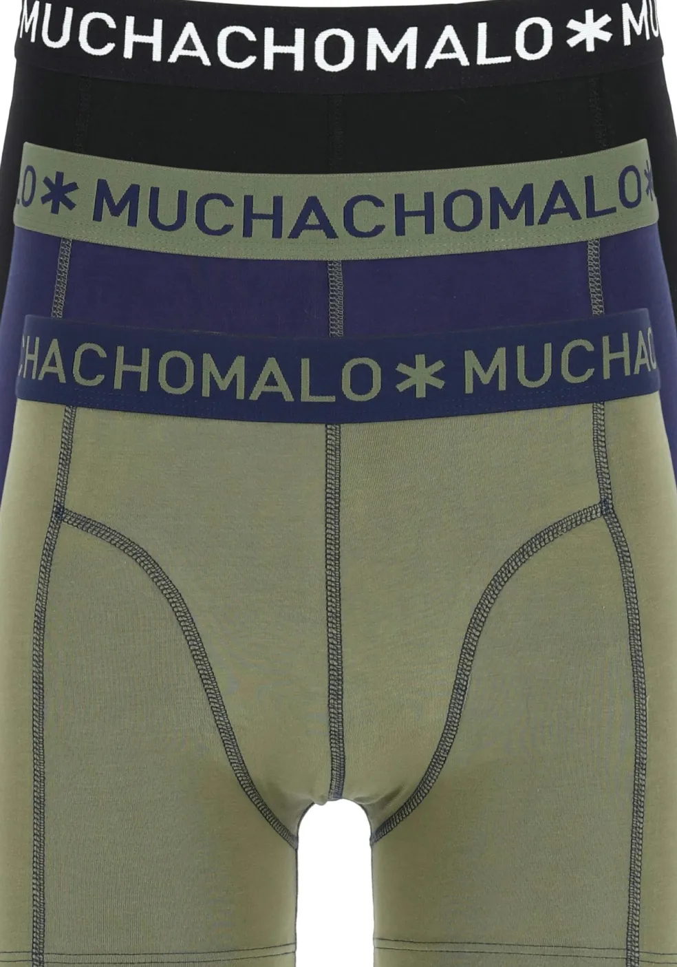 Muchachomalo boxershorts, 3-pack, blauw, groen, zwart