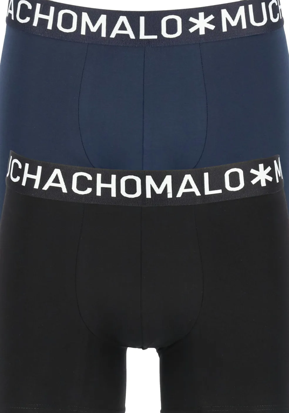 Muchachomalo Light Cotton boxershorts (2-pack), heren boxers normale lengte, blauw en zwart