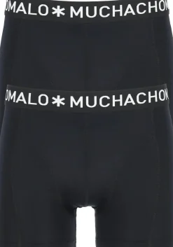 Muchchomalo microfiber boxershorts (2-pack), heren boxers normale lengte, zwart