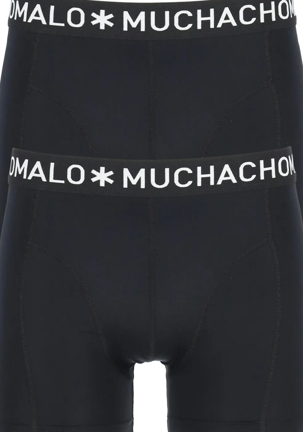 Muchchomalo microfiber boxershorts (2-pack), heren boxers normale lengte, zwart