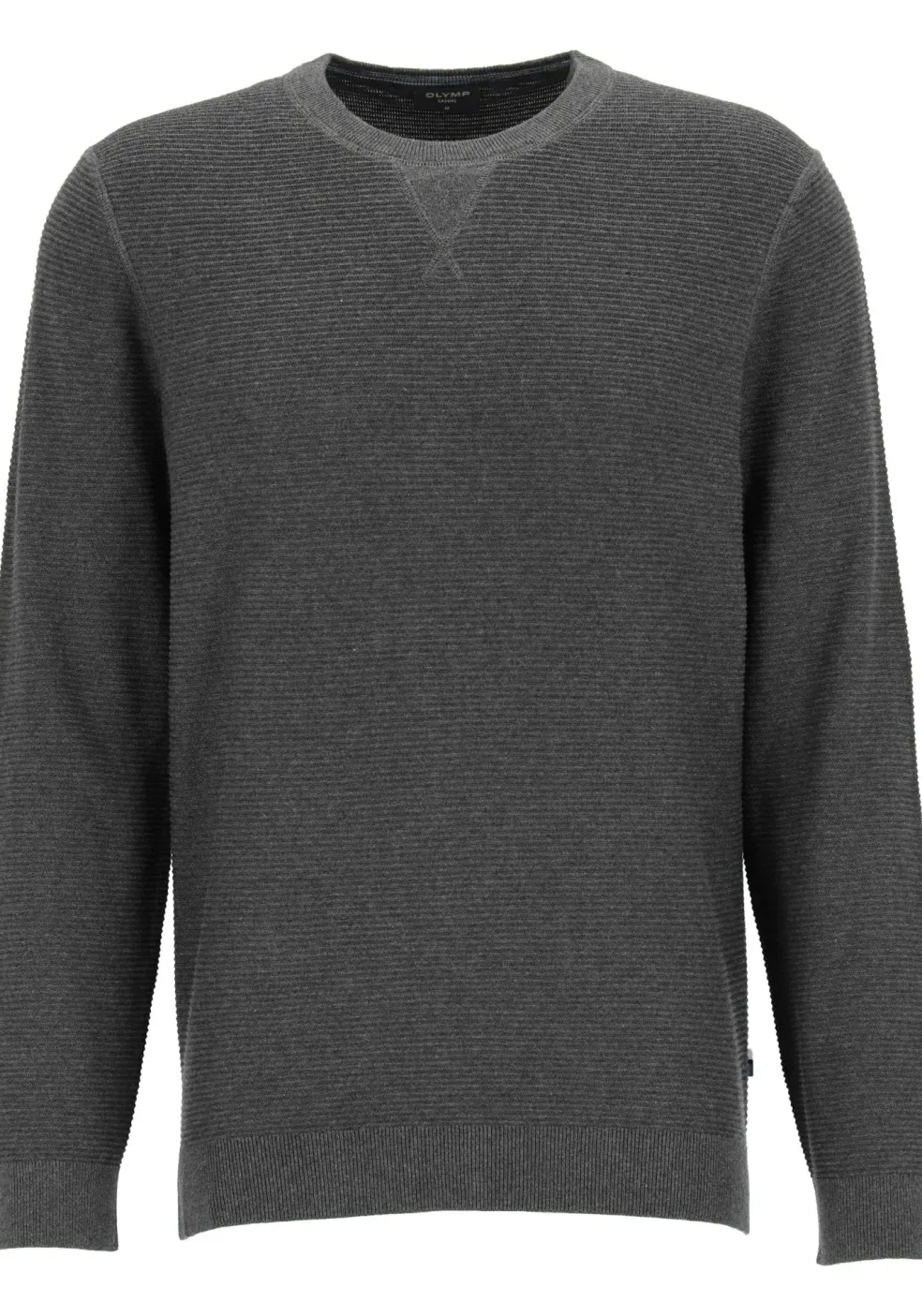 OLYMP Casual modern fit pullover katoen, antraciet