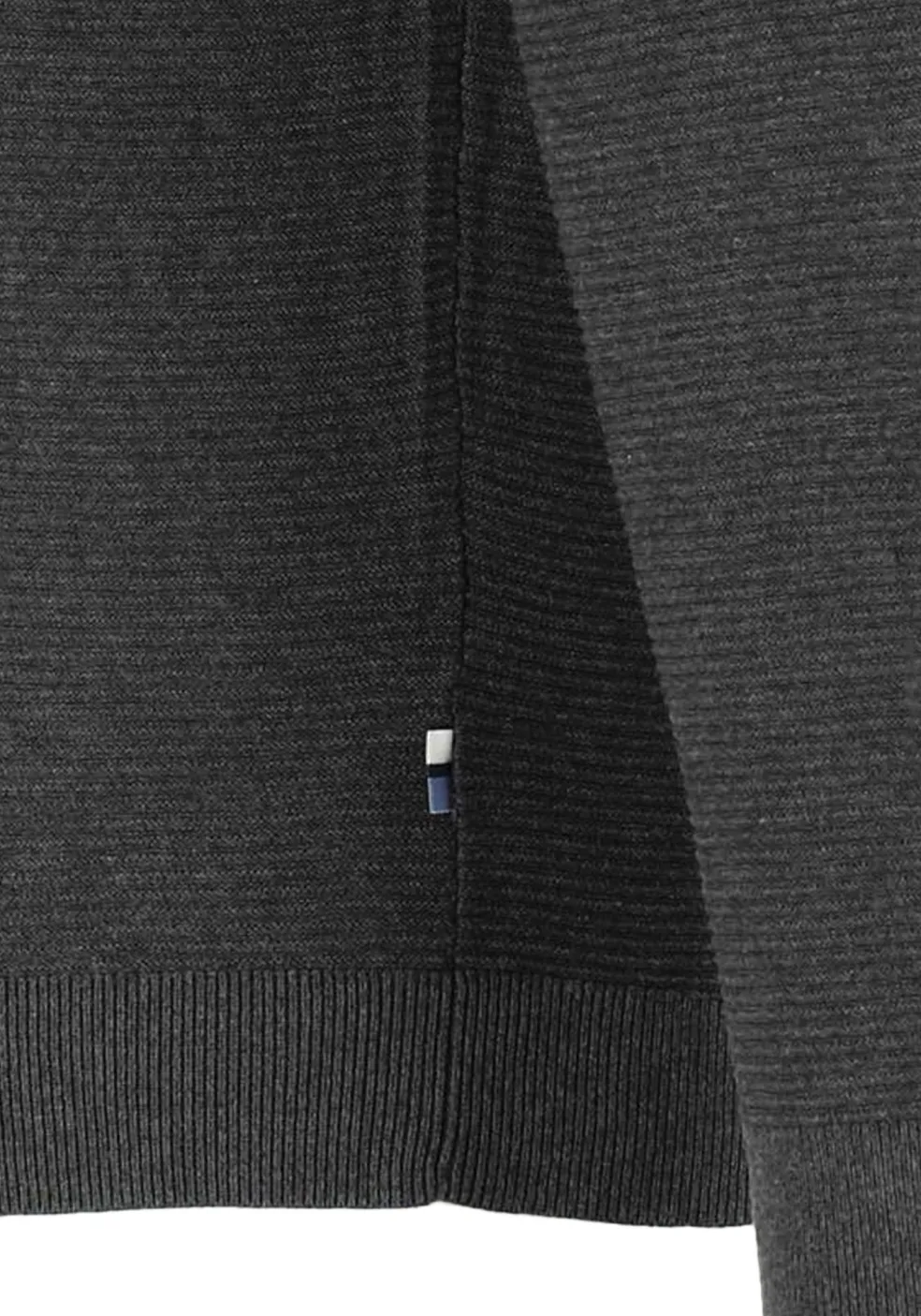 OLYMP Casual modern fit pullover katoen, antraciet