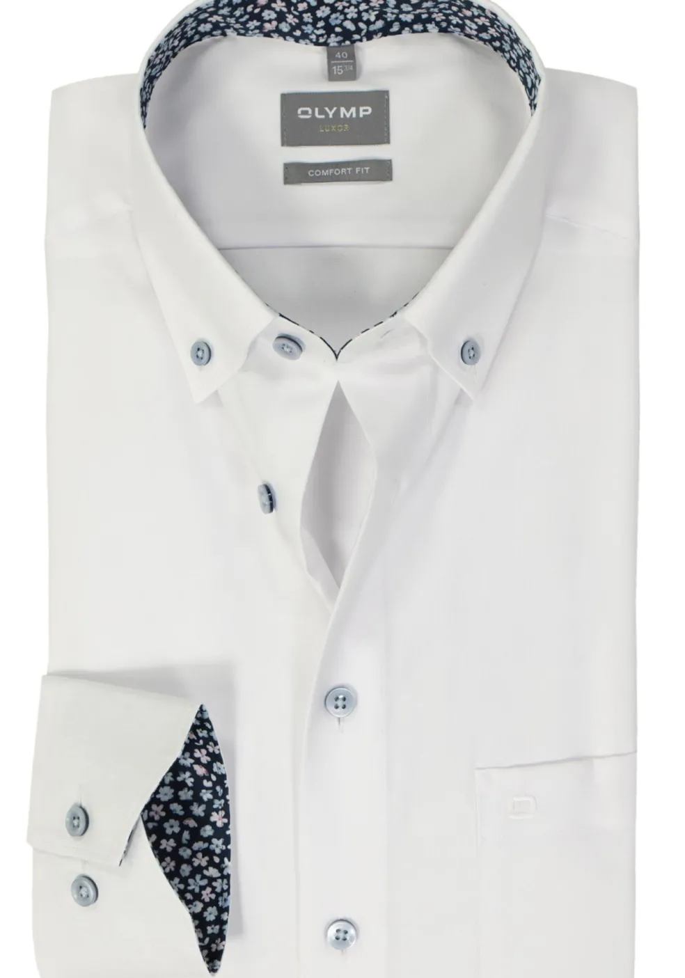 OLYMP comfort fit overhemd, popeline, wit