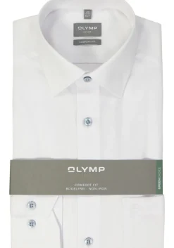 OLYMP comfort fit overhemd, structuur, wit