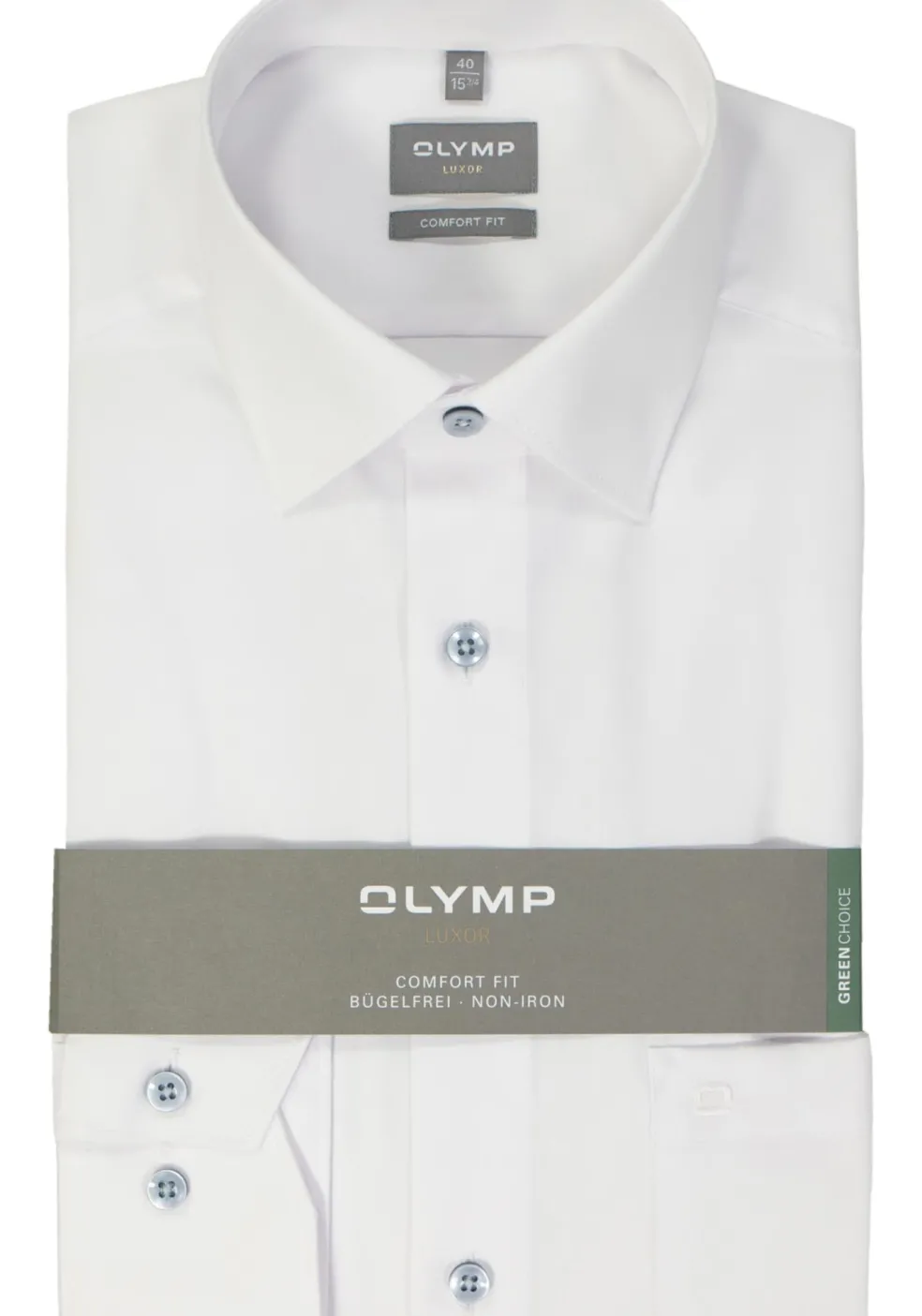 OLYMP comfort fit overhemd, structuur, wit