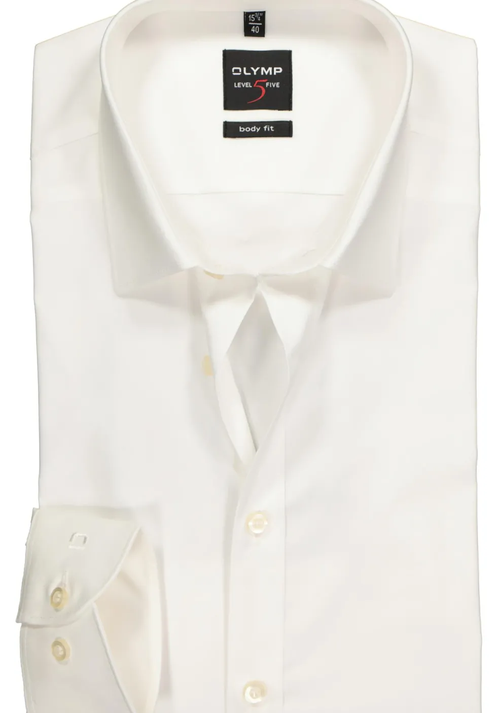 OLYMP Level 5 body fit overhemd, mouwlengte 7, beige
