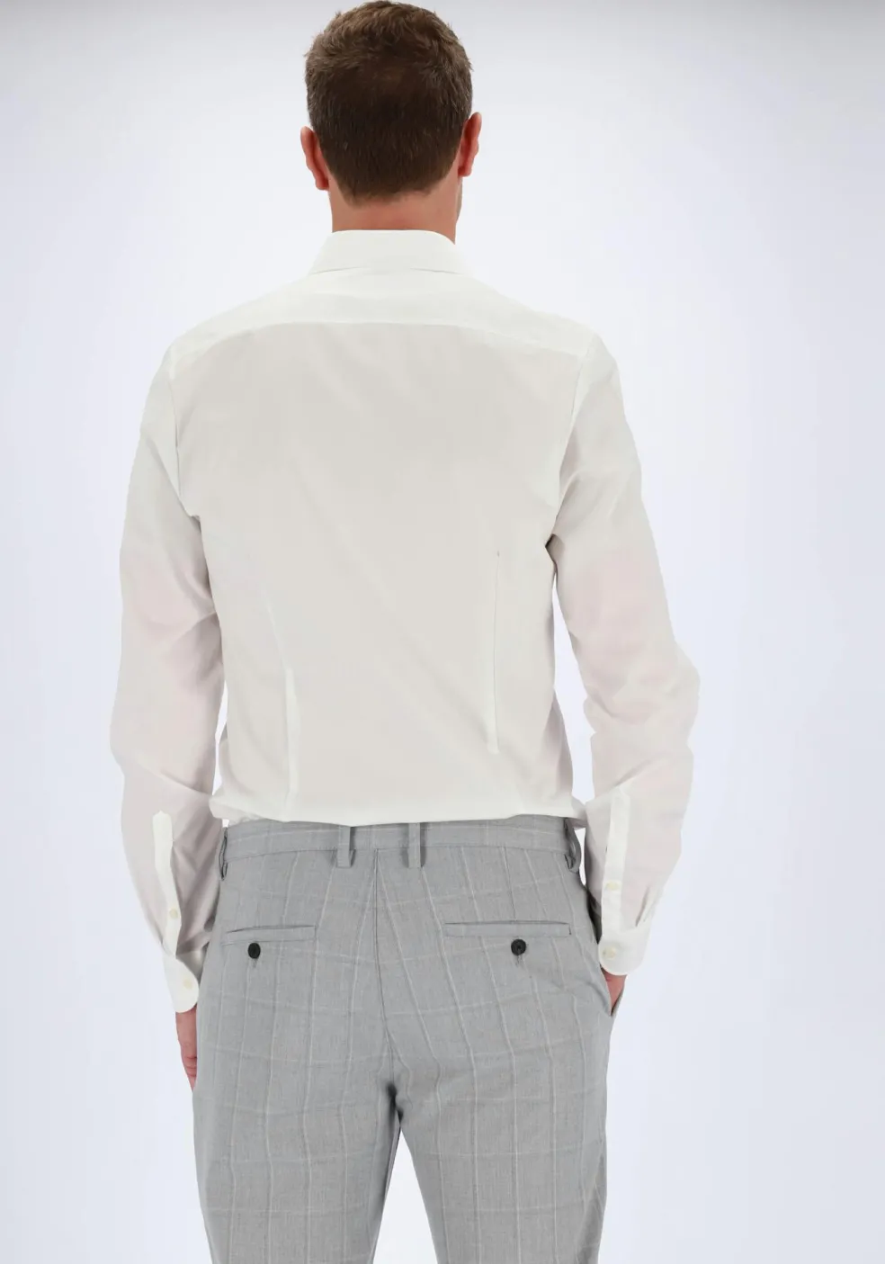 OLYMP Level 5 body fit overhemd, mouwlengte 7, beige