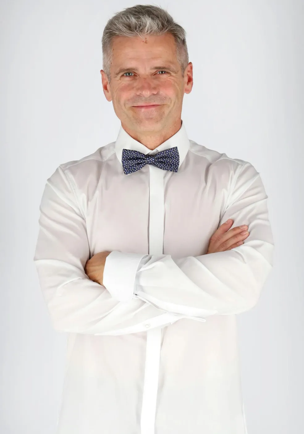 OLYMP Level 5 body fit overhemd, smoking overhemd, wit, gladde stof met Kent kraag