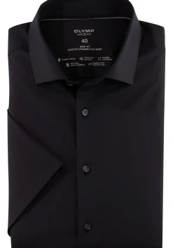 OLYMP 24/7 Level 5 body fit overhemd, twill, zwart