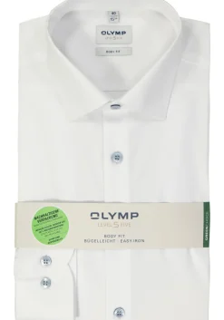 OLYMP Level 5 body fit overhemd, structuur, wit